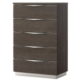 CamelGroup Platinum magas, fiókos komód - ezüst nyír