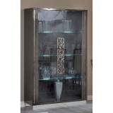 CamelGroup Platinum/Roma Day Glamour 2-ajtós vitrines szekrény - ezüst nyír