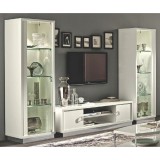 CamelGroup Platinum/Roma Day Glamour TV szekrény szett (TV szekrény + 2x 1-ajtós vitrines szekrény) - fehér