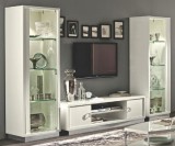 CamelGroup Platinum/Roma Day Glamour TV szekrény szett (TV szekrény + 2x 1-ajtós vitrines szekrény) - fehér