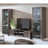 CamelGroup Platinum/Roma Day Slim TV szekrény szett (TV szekrény + 2x 1-ajtós vitrines szekrény) - ezüst nyír