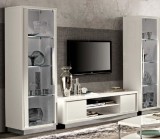 CamelGroup Platinum/Roma Day Slim TV szekrény szett (TV szekrény + 2x 1-ajtós vitrines szekrény) - fehér