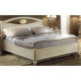 CamelGroup Siena franciaágy keret ágyneműtartóval, fém és tükör dekorbetéttel, 160x200 cm