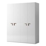 CamelGroup Smart 4-ajtós gardróbszekrény, Volare fogantyúval - fehér