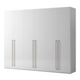 CamelGroup Smart 5-ajtós gardróbszekrény, Maia fogantyúval - fehér