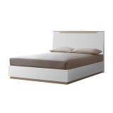 CamelGroup Smart franciaágy keret, fa fejvéggel, KS 195x203 cm - fehér