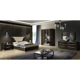 CamelGroup Smart hálószoba - erezett dió, 160x200 cm ággyal, 4-ajtós szekrénnyel