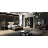 CamelGroup Smart hálószoba - erezett dió, 180x200 cm ággyal, 4-ajtós szekrénnyel