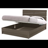 CamelGroup Tekno franciaágy keret ágyneműtartóval, 180x200 cm - ezüst nyír