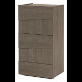 CamelGroup Tekno magas, fiókos komód - ezüst nyír