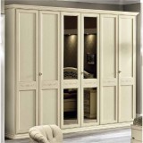 CamelGroup Torriani 5-ajtós gardróbszekrény - elefántcsontszín