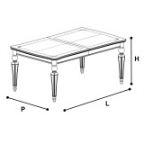 CamelGroup Torriani Day étkezőasztal 180x110 cm (+2x45 cm hosszabbítható) - dió
