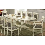 CamelGroup Treviso Day ovális étkezőasztal 160x100 cm (+2x40 cm hosszabbítható) - fehér kőris