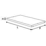 CamelGroup Treviso extra polc 2-ajtós szekrénybe - fehér kőris