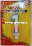 Candels Szülinapi 1 számos gyertya 6cm tortagyertya