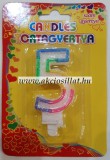 Candels Szülinapi 5 számos gyertya 6cm tortagyertya