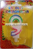 Candels Szülinapi 9 számos gyertya 6cm tortagyertya