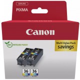 Canon 1511B025 tintapatron 2 db Eredeti Fekete, Cián, Magenta, Sárga (1511B025)