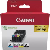 Canon 6509B015 tintapatron 1 db Eredeti Fekete, Cián, Magenta, Sárga