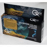 Canon CLI-551 CY XL cián (kék) (CY-Cyan) nagy kapacitású kompatibilis (utángyártott) tintapatron