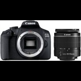 Canon EOS 2000D Digitális fényképezőgép + EF-S 18-55 DC III objektív - Fekete (2728C002)