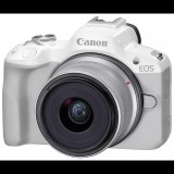 Canon EOS R50 Tükörnélküli fényképezőgép ++ RF-S 18-45mm F4.5-6.3 KIT - Fehér (5812C013)