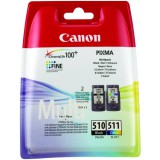 Canon PG-510 + CL-511 fekete és színes (BK-Color) eredeti (gyári, új) tintapatron