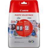 Canon PG-545 XL + CL-546 XL fekete és színes (BK-Color) eredeti (gyári, új) nagy kapacitású multipack + 50 db A6/210 fényes fotópapír