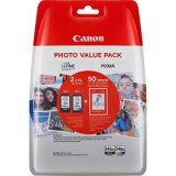 Canon PG-545XL/CL-546XL eredeti tintapatron fekete/színes multipack + 50 lap fotópapír