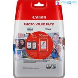 Canon PG-545XL/CL-546XL eredeti tintapatron fekete/színes multipack + 50 lap fotópapír BS8286B006AA