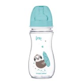 Canpol babies Anti-kólikás cumisüveg, EasyStart, EXOTIC ANIMALS, 300 ml - kék