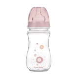 Canpol babies Anti-kólikás cumisüveg, EasyStart, NEWBORN BABY, 240 ml - pink