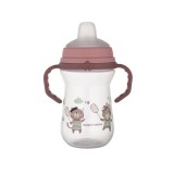 Canpol Babies Bonjour Paris Itatópohár szilikonos ivócsőrrel 250 ml (6h+) - Bordó