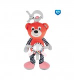 Canpol Babies Csiptetős rezgő plüss játék csörgővel - Maci - Korall