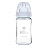 Canpol Babies EasyStart anti-kólikás cumisüveg Royal Baby 240ml (3h+) - Little Prince - Kék