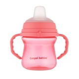 Canpol Babies FirstCup itatópohár szilikonos ivócsőrrel 150ml 6h - Rózsaszín