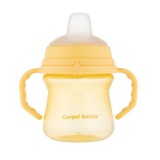 Canpol Babies FirstCup itatópohár szilikonos ivócsőrrel 150ml 6h - Sárga
