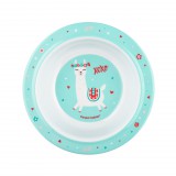 Canpol Babies Melamin tál tapadókoronggal 270ml (4h+) Exotic Animals - Türkiz