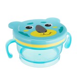 CANPOL BABIES Miska s víčkem a silikonovým otvorem Hello Little 200 ml tyrkysová