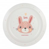 Canpol Babies Műanyag tányér (9h+) Cute Animals - Nyuszi