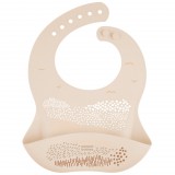 Canpol babies Szilikon előke zsebbel - krémszín