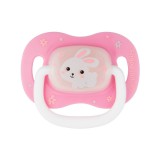 Canpol babies Szilikon szimmetrikus cumi, 18hó+, BUNNY & COMPANY - rózsaszín