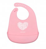 Canpol Babies szilikon zsebes előke - Rózsaszín