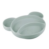 Canpol babies Szilikonos, osztott tányér tapadókoronggal, Mackó - zöld