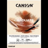 Canson Graduate Mixed Media 30 lapos A3 álló tájolású rajzpapírtömb - Natúr (C400110369)