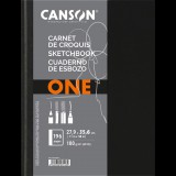Canson One 196 lapos 27,9x35,6 cm álló tájolású Sima rajzpapírfüzet - Fekete (C200006424)