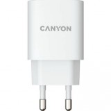 CANYON Canyon, Wall charger with 1*USB, QC3.0 24W, Input: 100V-240V, Output: DC 5V/3A,9V/2.67A,12V/2A, Eu plug, Over-load,  over-heated, over-current and short circuit protection, CE, RoHS ,ERP. Size:89*46*26.5 mm,58g, White CNE-CHA24W