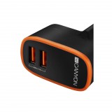 Canyon CNE-CHA02B 2xUSB hálózati töltő fekete (CNE-CHA02B) - Töltők