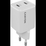 Canyon CU35CC GaN 2x USB-C Hálózati Gyorstötő Adapter 35W - Fehér (CNS-CUW35CC)
