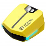 Canyon GTWS-2 Headset Vezeték nélküli Fülre akasztható Játék USB C-típus Bluetooth Dokkoló Sárga